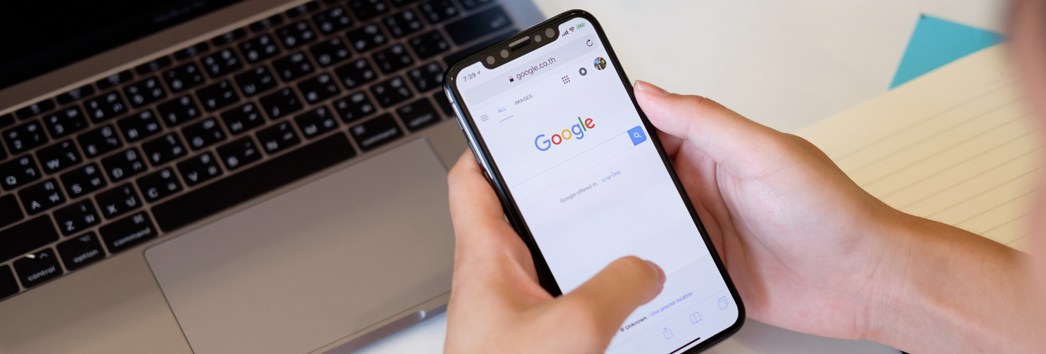 Google AI browser showing on mobile screen