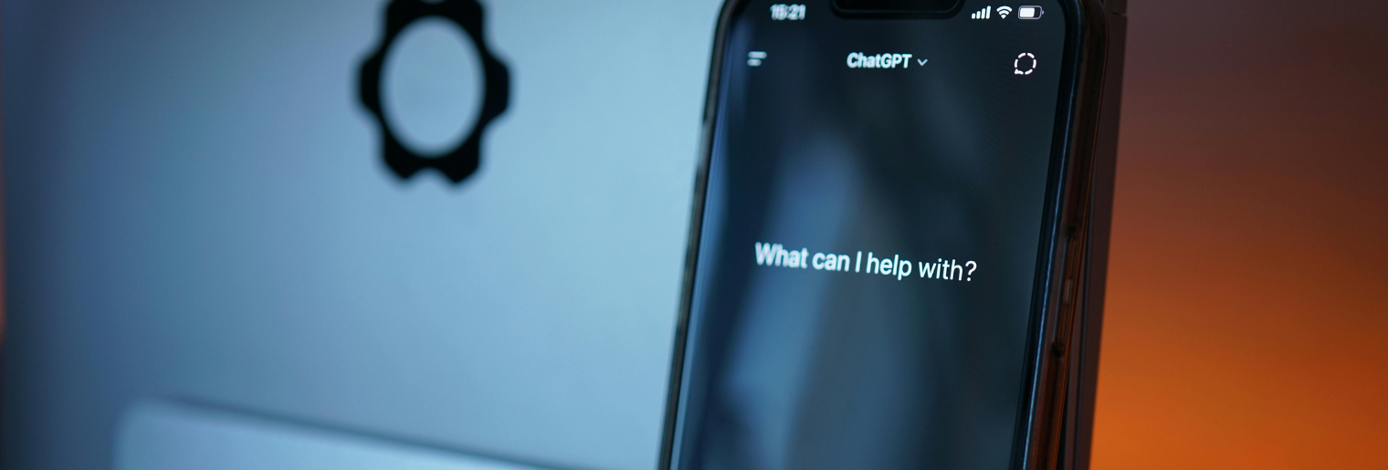 ChatGPT AI app showing on mobile screen